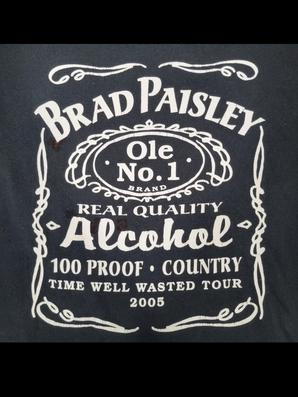 Brad Paisley 2005 Time Well Wasted Tour Graphic Print T-shirt XL Country Music